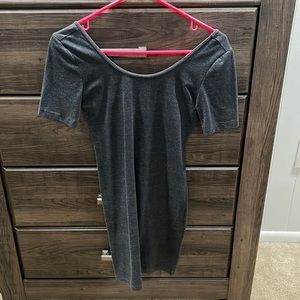 Grey body con dress